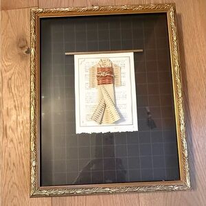 Framed Art with Gold Frame
